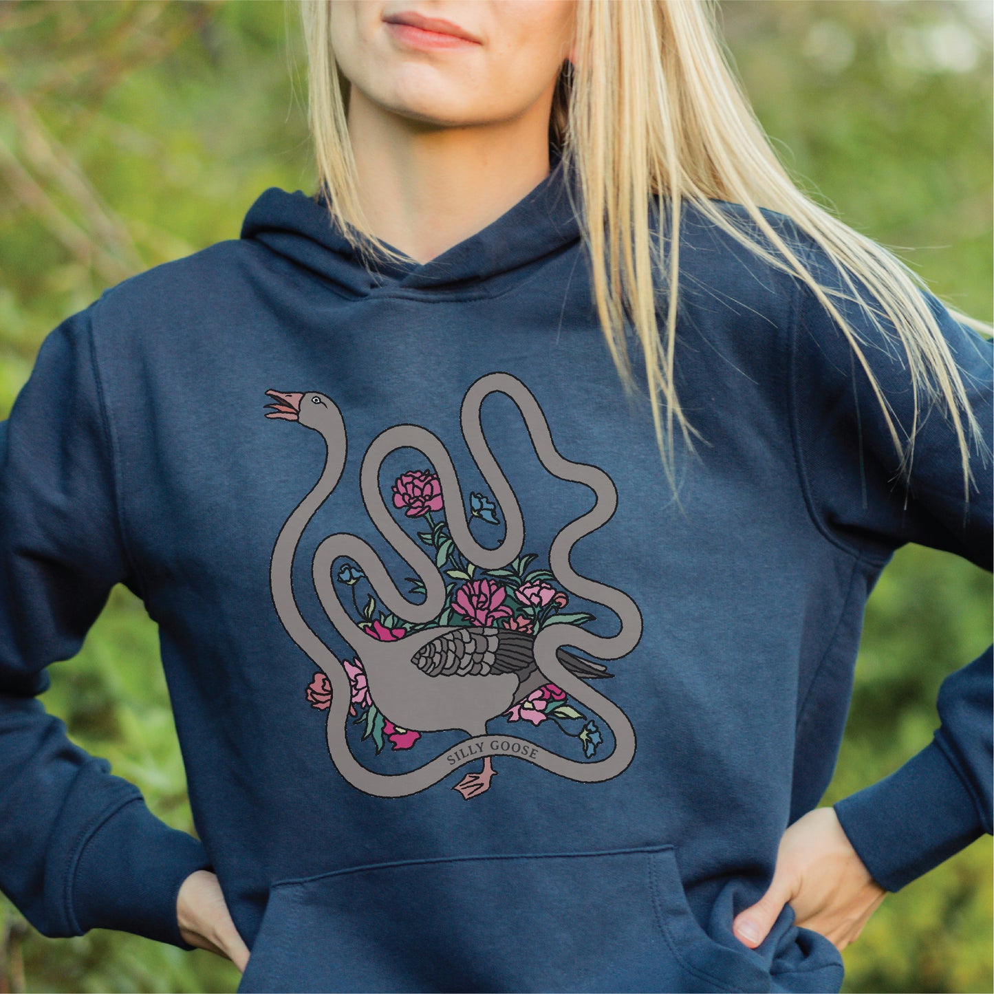 Floral Silly Goose Hoodie