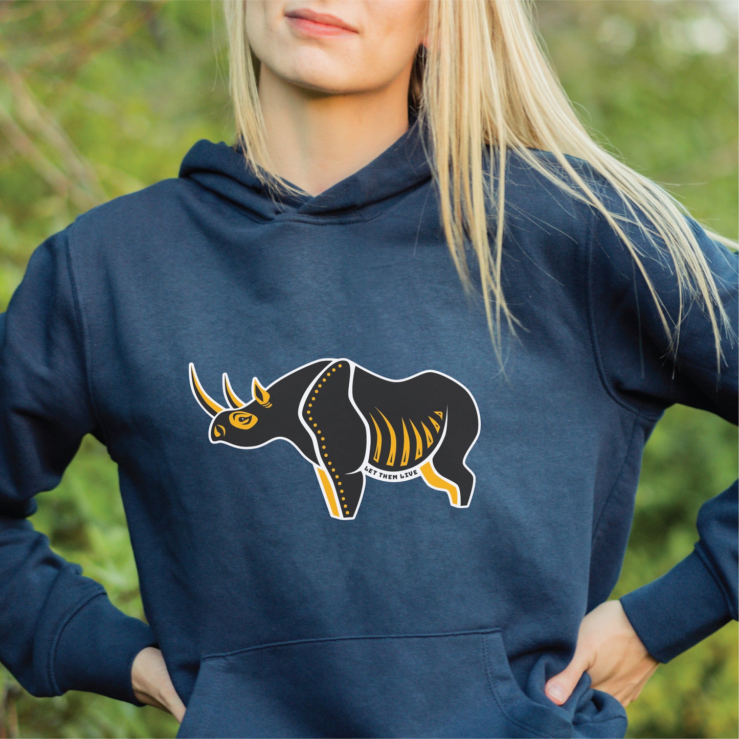 Let Them Live Rhino Hoodie