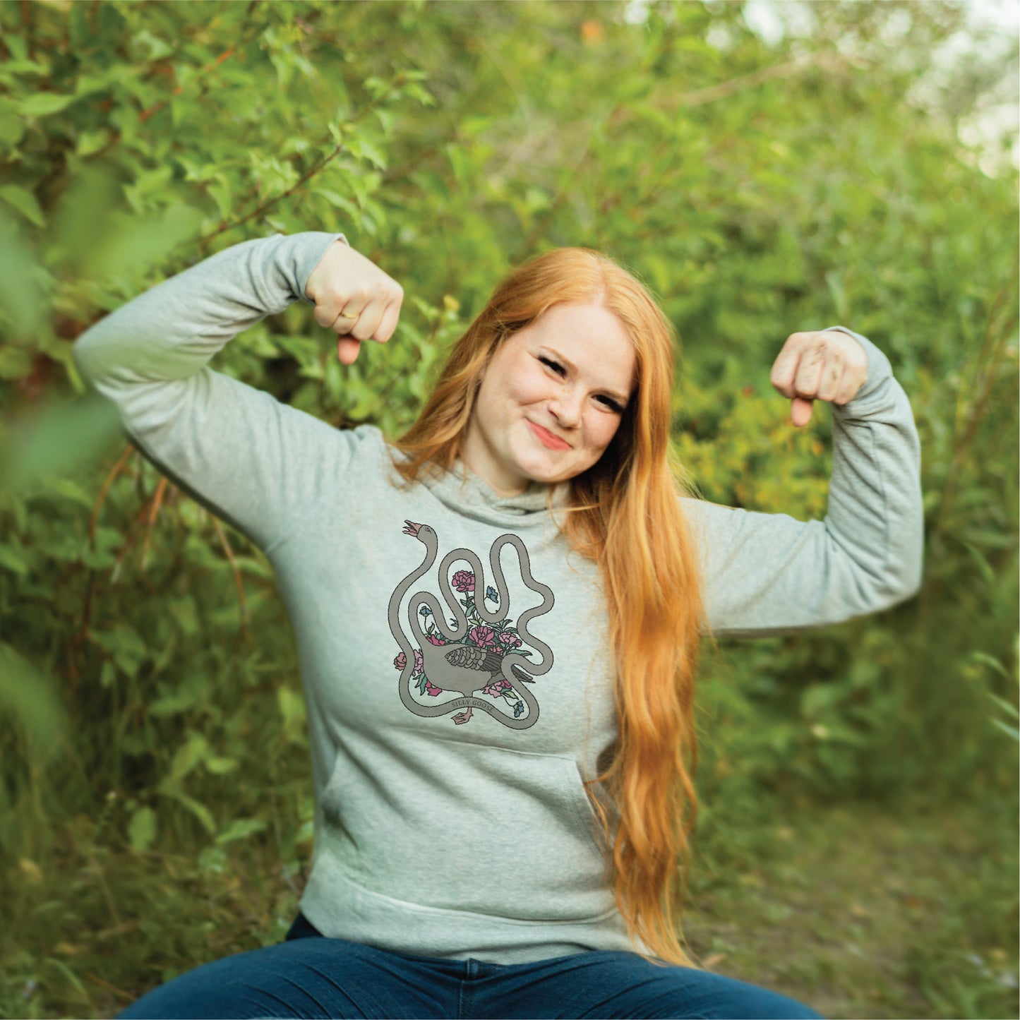 Floral Silly Goose Hoodie