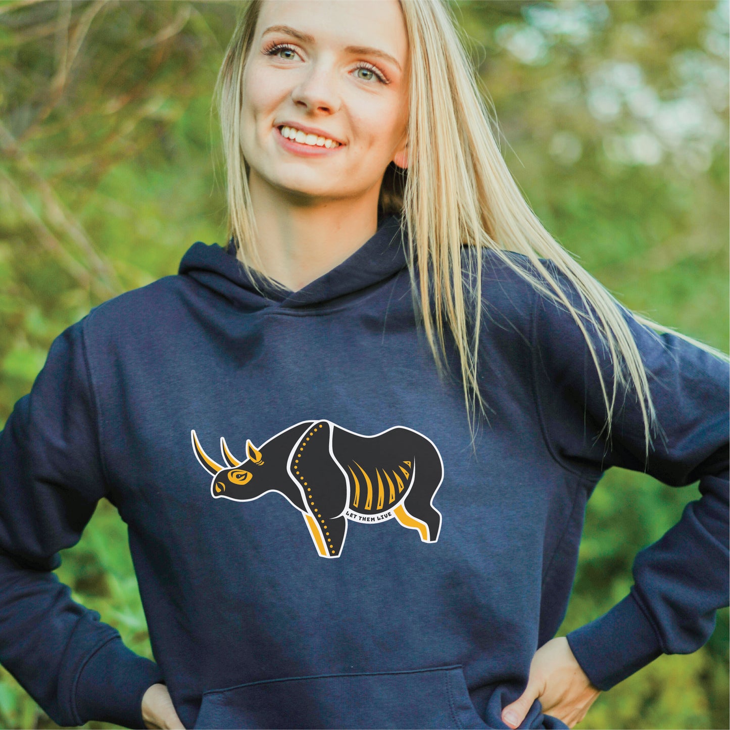 Let Them Live Rhino Hoodie