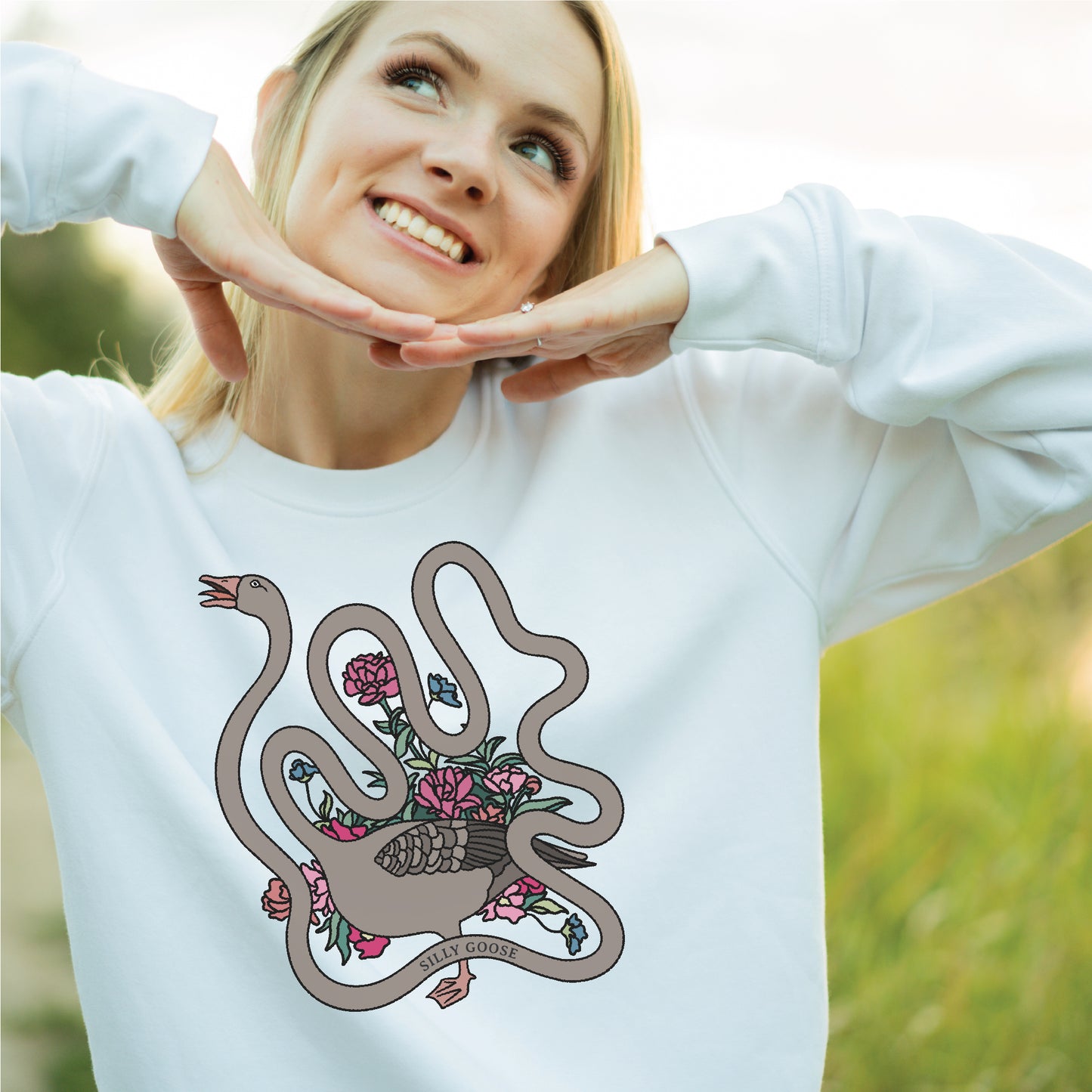 Floral Silly Goose Sweatshirt