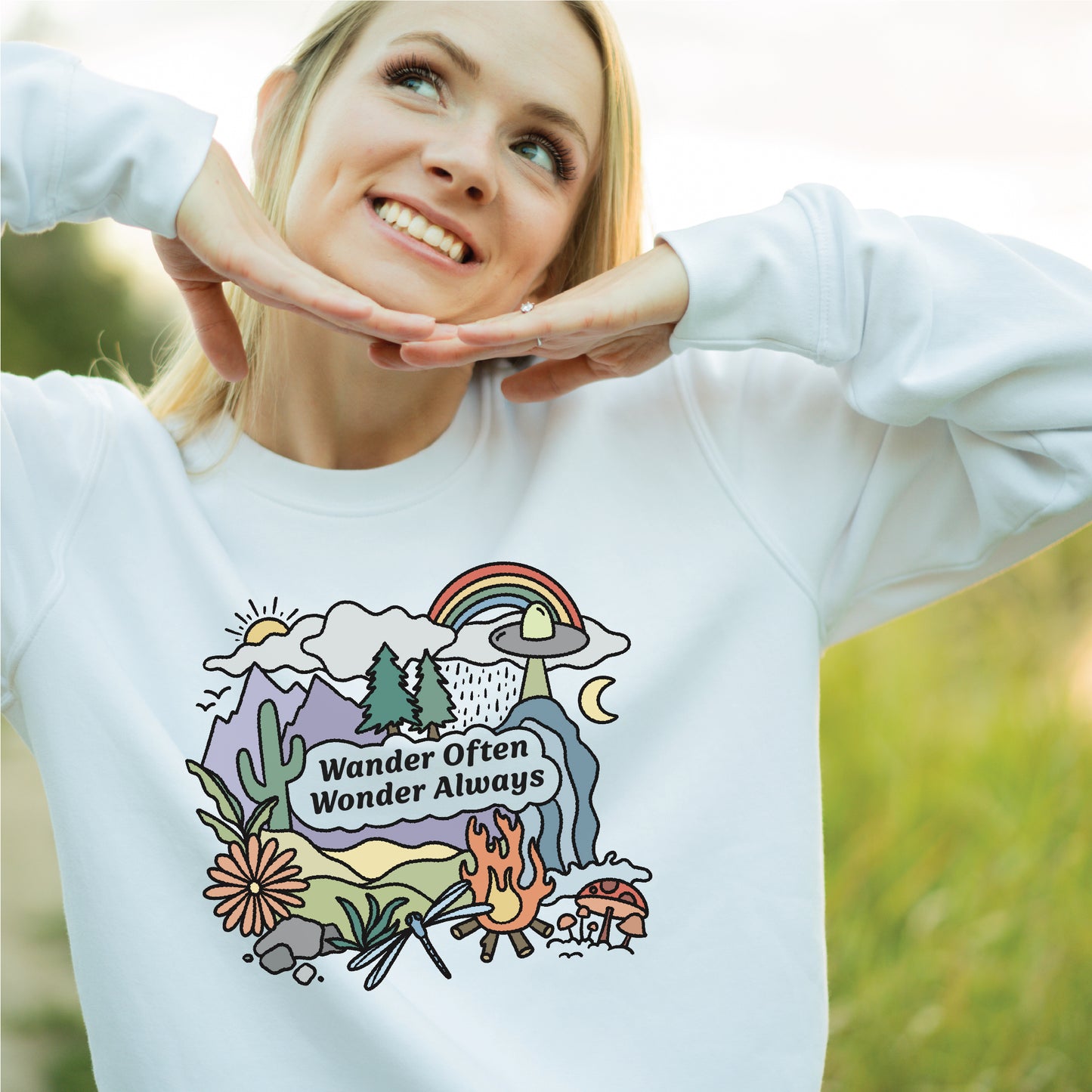 Wander Often Wonder Always Sweatshirt