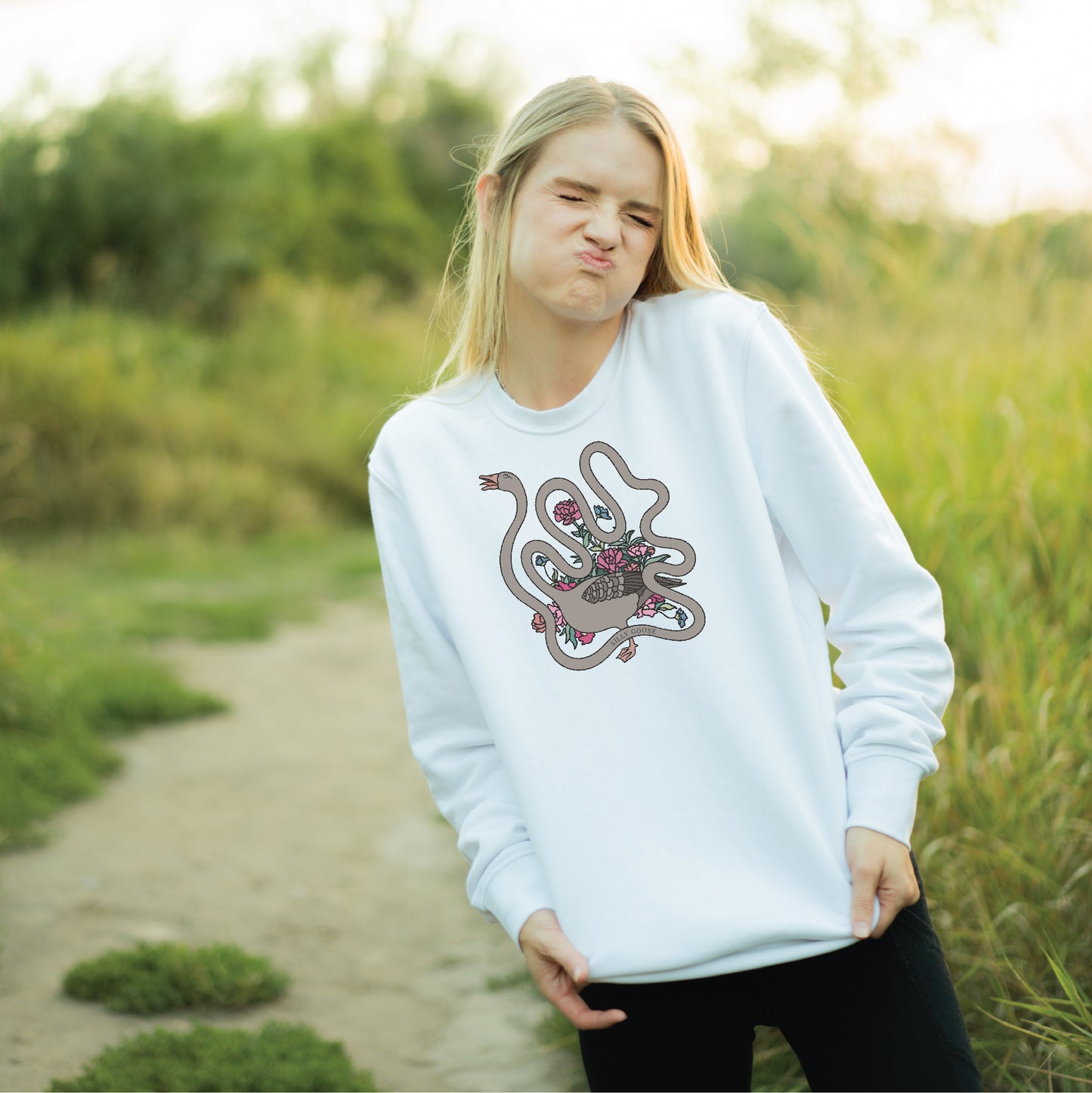 Floral Silly Goose Sweatshirt