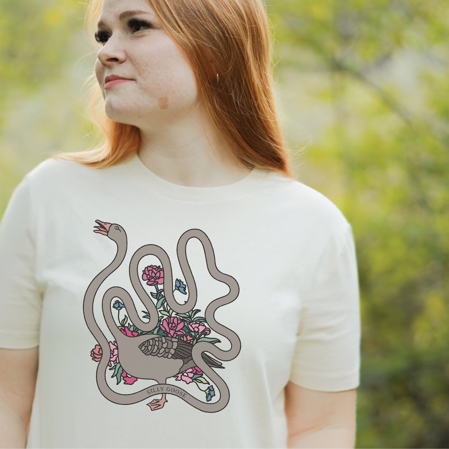 Floral Silly Goose Tee